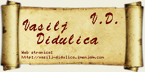 Vasilj Didulica vizit kartica